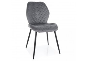 Стул кухонный MIKE VELVET черный каркас / серый BL.14 MIKEVCSZ