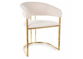 Стул кухонный TULIPE VELVET золотой каркас / светлый беж BL.22 TULIPEVZLJBE