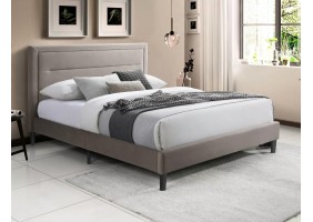 Кровать полуторная MALAGA VELVET 140*200 темный беж / черный BL.40 MALAGAV140CBEC