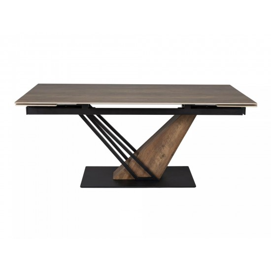 Стол обеденный раскладной GENESIS LEGNO 160(220)*90 дуб / черный / дуб GENESISD160 5