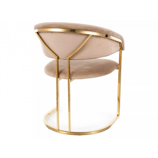 Стул кухонный TULIPE VELVET золотой каркас / беж BL.28 TULIPEVZLBE 2