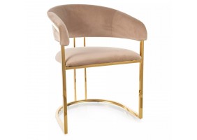 Стул кухонный TULIPE VELVET золотой каркас / беж BL.28 TULIPEVZLBE
