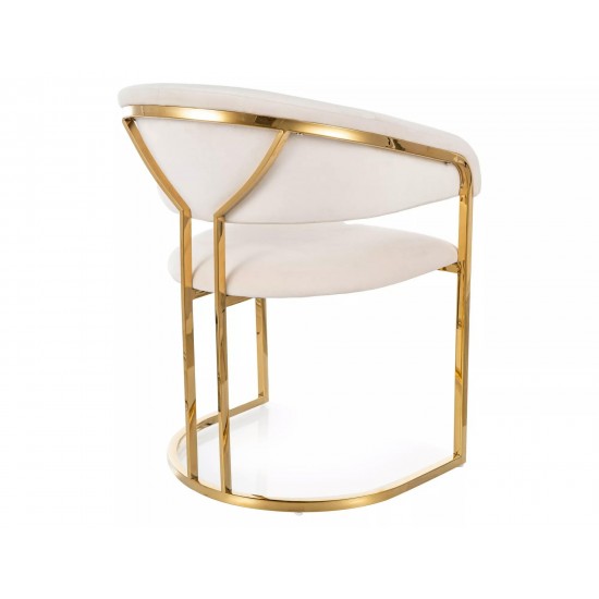 Стул кухонный TULIPE VELVET золотой каркас / светлый беж BL.22 TULIPEVZLJBE 2