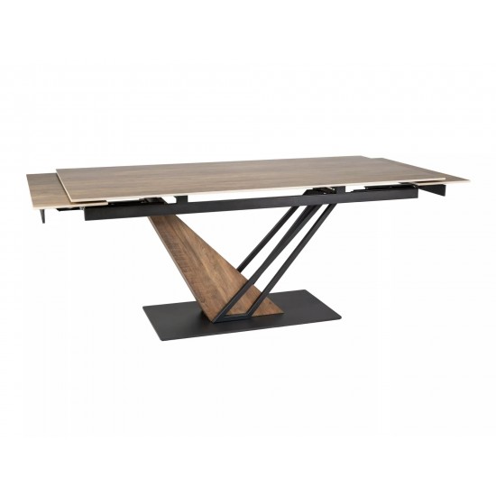 Стол обеденный раскладной GENESIS LEGNO 180(240)*90 дуб / черный / дуб GENESISD180 3