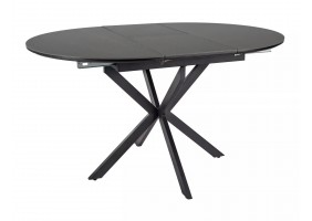 Стол обеденный раскладной GASTON CERAMIC 100(135)*100 черный GASTONC100