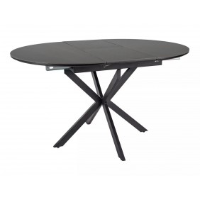 Стол обеденный раскладной GASTON CERAMIC 100(135)*100 черный GASTONC100
