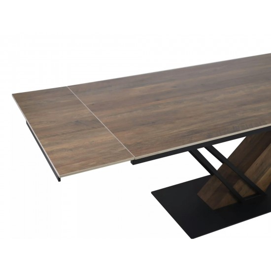 Стол обеденный раскладной GENESIS LEGNO 180(240)*90 дуб / черный / дуб GENESISD180 7