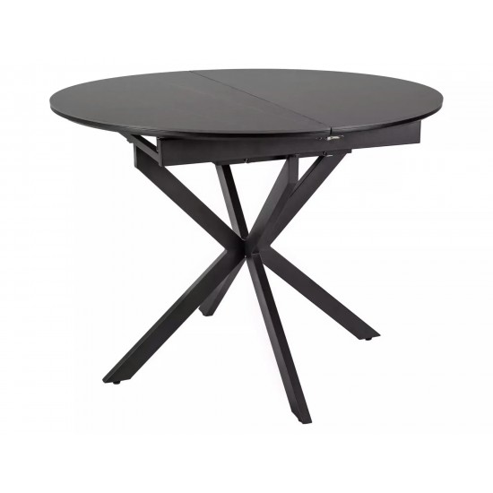 Стол обеденный раскладной GASTON CERAMIC 100(135)*100 черный GASTONC100 5