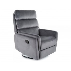 Кресло-реклайнер раскладное ARGOS VELVET серое BL.14 ARGOSVSZ