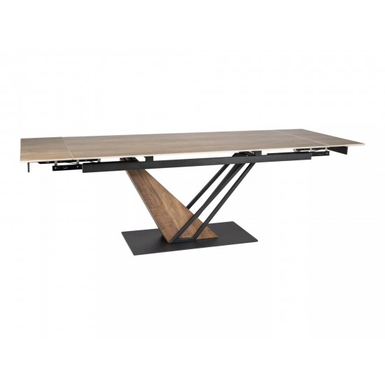 Стол обеденный раскладной GENESIS LEGNO 180(240)*90 дуб / черный / дуб GENESISD180 1