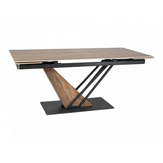 Стол обеденный раскладной GENESIS LEGNO 180(240)*90 дуб / черный / дуб GENESISD180 5