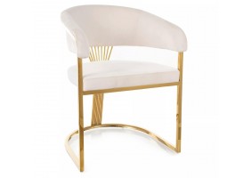 Стул кухонный CROWN VELVET золотой каркас / светлый беж BL.22 CROWNVZLJBE