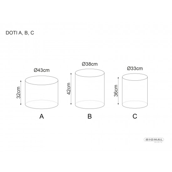 Пуф DOTI A BREGO беж 34 d.43 DOTIABRCBE 3
