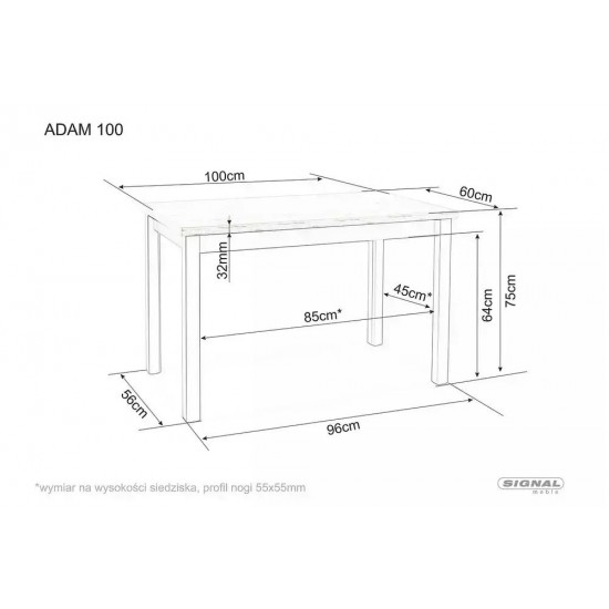 Стол обеденный ADAM 100*60 дуб кремона торро / кашемир ADAMDCTKA100 3