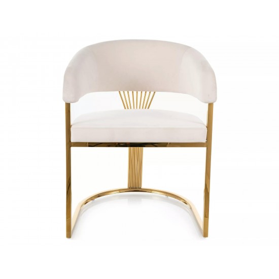 Стул кухонный CROWN VELVET золотой каркас / светлый беж BL.22 CROWNVZLJBE 4