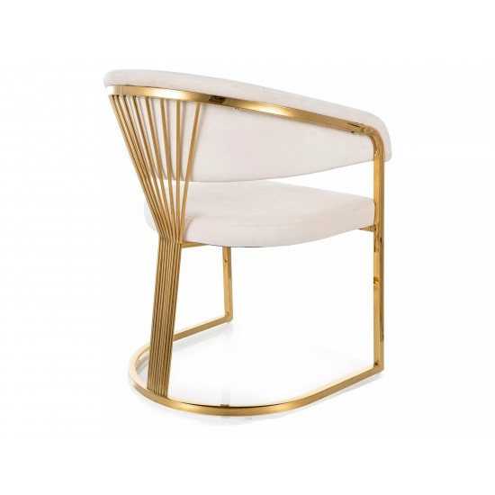 Стул кухонный CROWN VELVET золотой каркас / светлый беж BL.22 CROWNVZLJBE 3