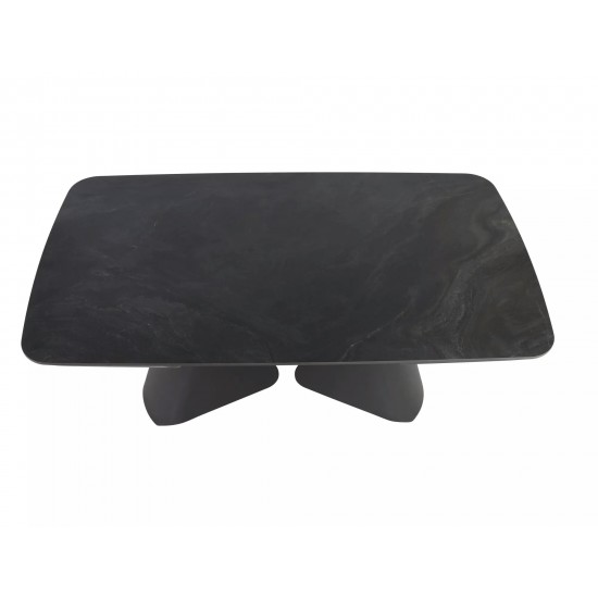 Стол обеденный раскладной ARMANDO 160(240)*90 черный ARMANDOC160 7