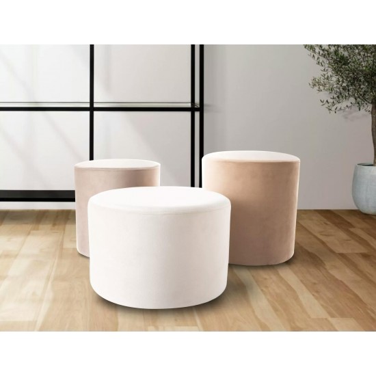 Пуф DOTI A VELVET св.беж BL.30 d.43 DOTIAV30 7