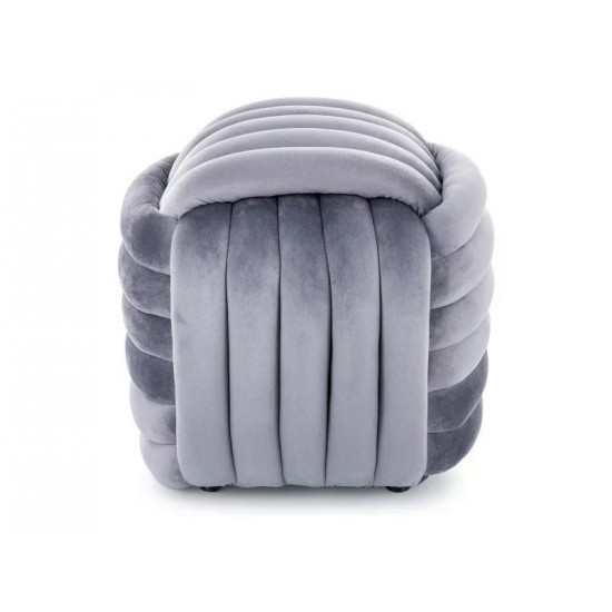 Пуф BRUNI VELVET серый Тк.252 BRUNIVSZ 2