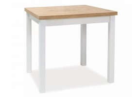 Стол обеденный ADAM 90*65 дуб ланцелот / белый мат ADAMDLB90