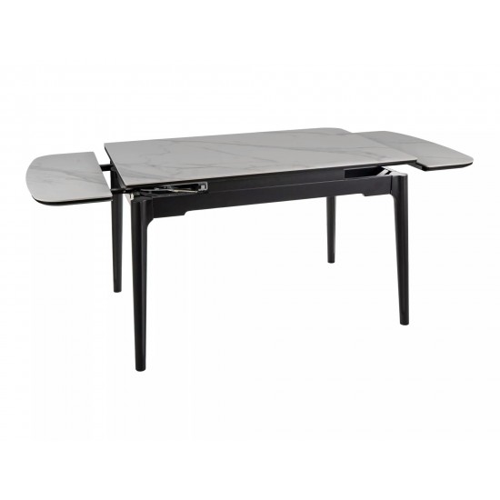 Стол обеденный раскладной SENTO 120(180)*80 белый / черный SENTOBC120 3