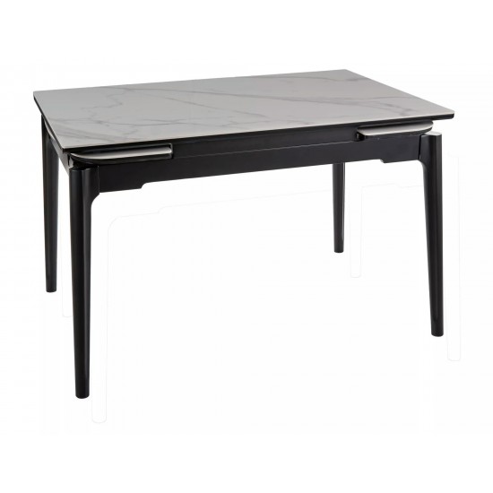 Стол обеденный раскладной SENTO 120(180)*80 белый / черный SENTOBC120 5