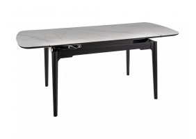 Стол обеденный раскладной SENTO 120(180)*80 белый / черный SENTOBC120