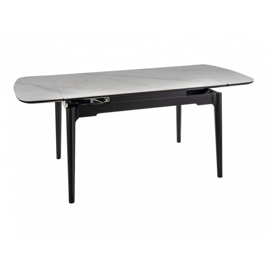 Стол обеденный раскладной SENTO 120(180)*80 белый / черный SENTOBC120 1