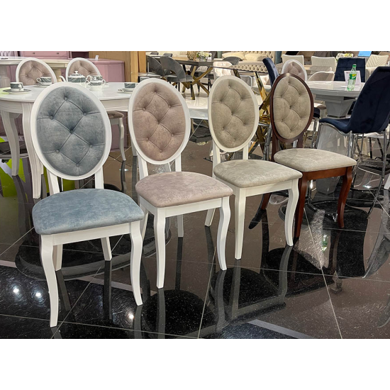 Стул Альбина Бежевый сиденье ткань 450x450x963 каркас Орех 4