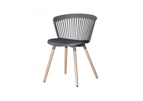 Стілець Поло пластик сидіння тканина 570x590x780 сірий