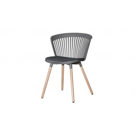 Стілець Поло пластик сидіння тканина 570x590x780 сірий