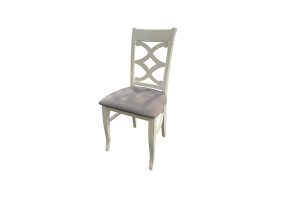 Стул Хлоя массив дерева сиденье ткань 430x470x1000 белый