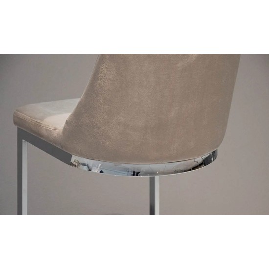 Стілець Прайм барний Метал сидіння Тканина 420x540x1115 бежевий 3