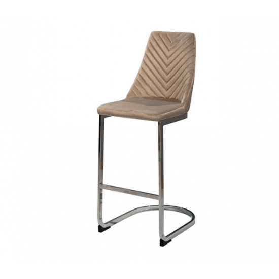 Стілець Прайм барний Метал сидіння Тканина 420x540x1115 бежевий 16