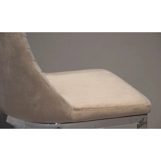 Стілець Прайм барний Метал сидіння Тканина 420x540x1115 бежевий 5