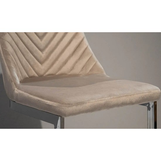 Стілець Прайм барний Метал сидіння Тканина 420x540x1115 бежевий 7