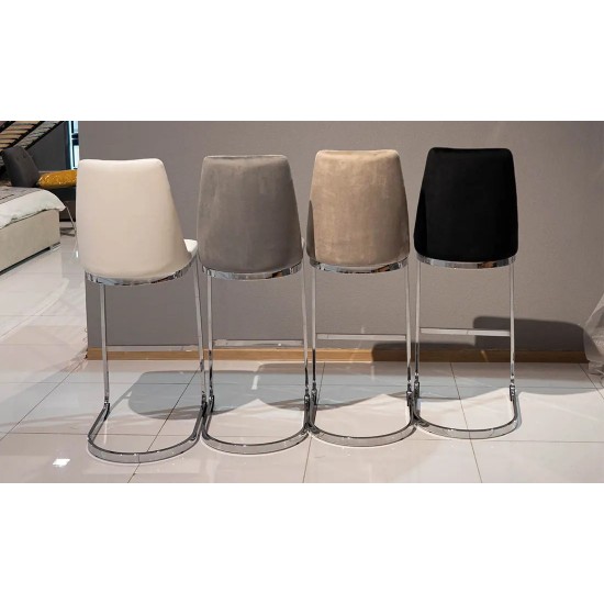 Стілець Прайм барний Метал сидіння Тканина 420x540x1115 бежевий 10