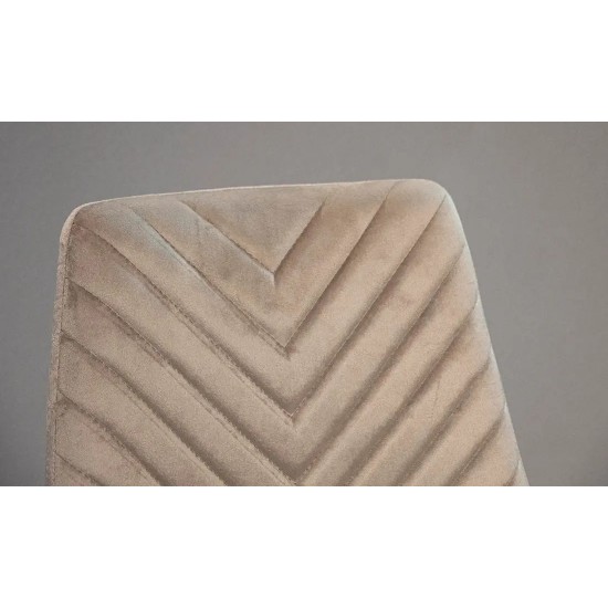 Стілець Прайм барний Метал сидіння Тканина 420x540x1115 бежевий 6