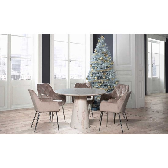 Стіл Парма обідній 1100х1100х760 бежевий 3