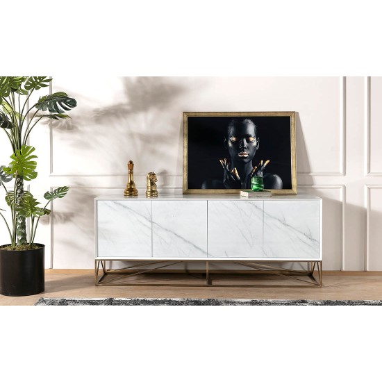 Буфет Феникс белый глянец 210x50x82 см. 2