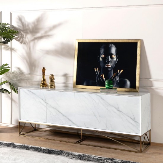 Буфет Феникс белый глянец 210x50x82 см. 3