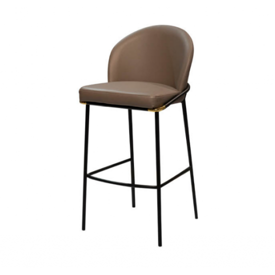 Стул Милтон барный металл сиденье экокожа 490x530x1040 бежевый 6