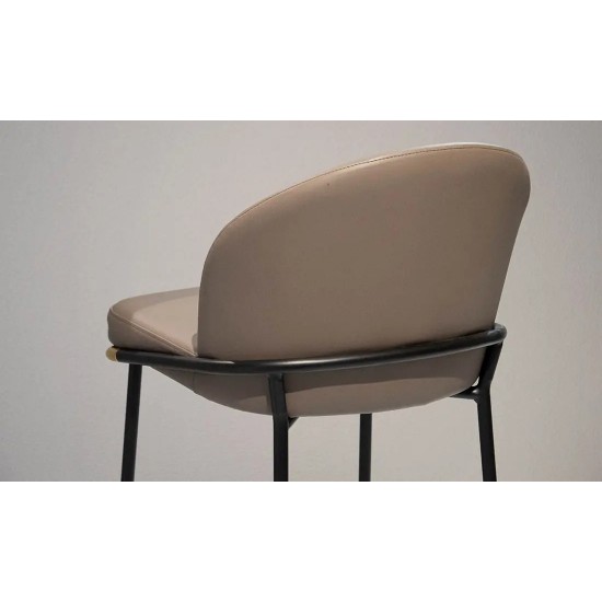 Стул Милтон барный металл сиденье экокожа 490x530x1040 бежевый 5