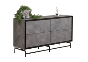 Комод Антрацит сірий матовий з ящиками