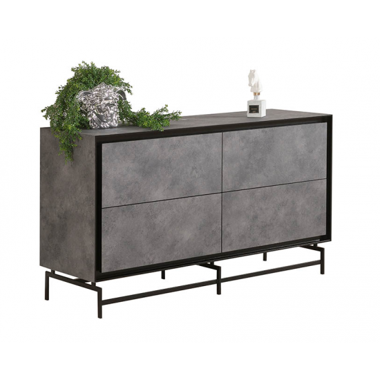 Комод Антрацит сірий матовий з ящиками 1