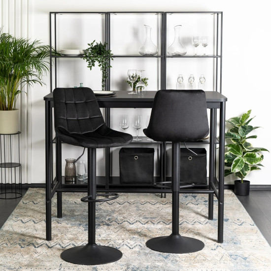 Барный стул Arcos велюр черный 6