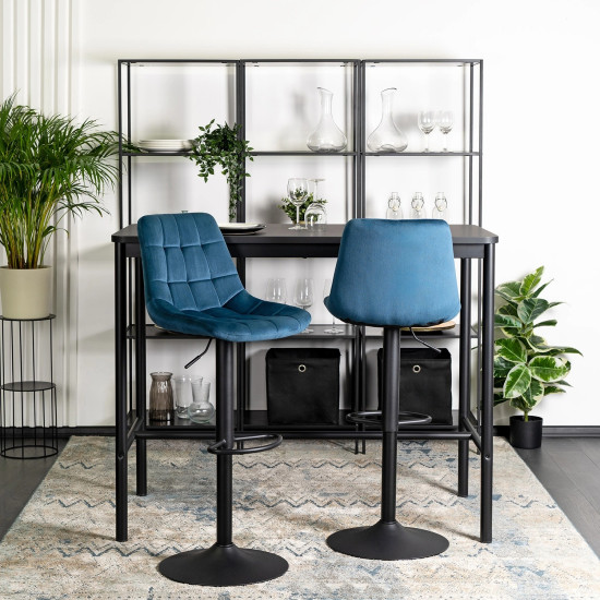 Барный стул Arcos велюр синий 6