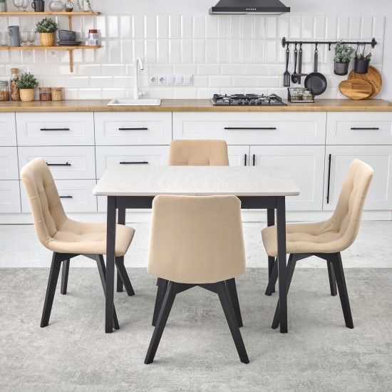 Стол прямоугольный кухонный Onto Антонио 100 Серо-бежевый 8