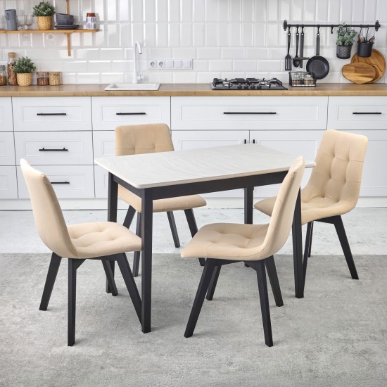 Стол прямоугольный кухонный Onto Антонио 100 Серо-бежевый 7