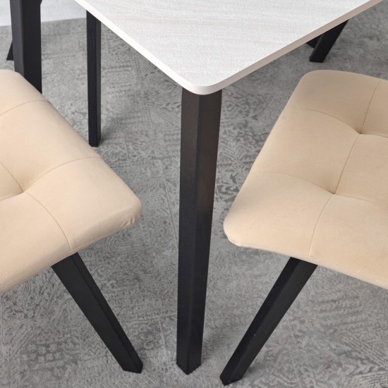 Стол прямоугольный кухонный Onto Антонио 100 Серо-бежевый 5